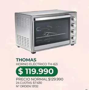 Thomas - Horno Electrico Th-62i