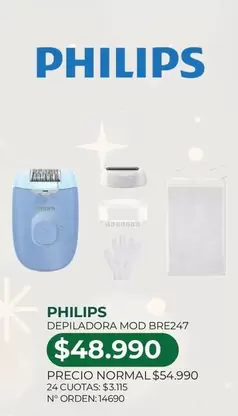 Philips - Depiladora Mod Bre247