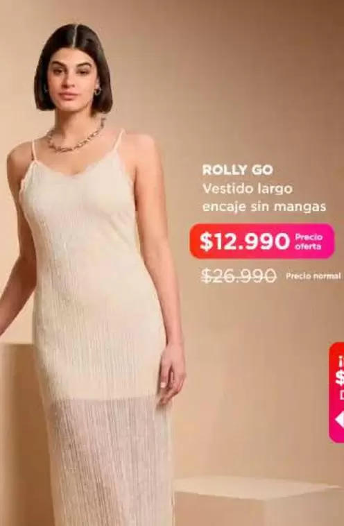 Vestido Largo Encaje Sin Mangas