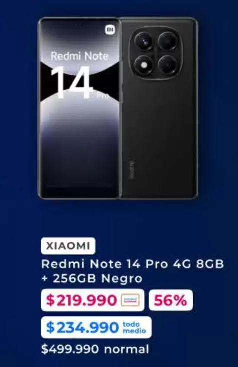 Xiaomi - Redmi Note 14 Pro 4g 256gb Negro