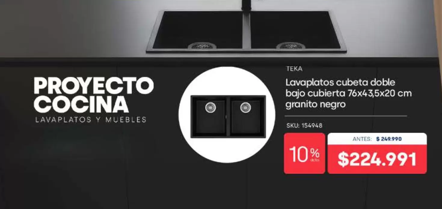 Teka - Lavaplatos Cubeta Doble Bajo Cubierta