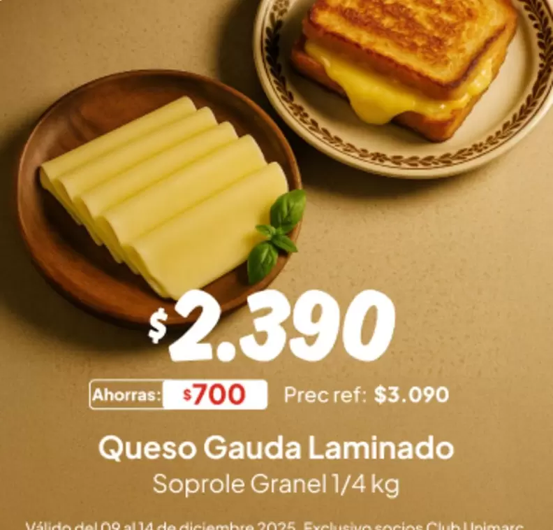 Soprole - Queso Gauda Laminado