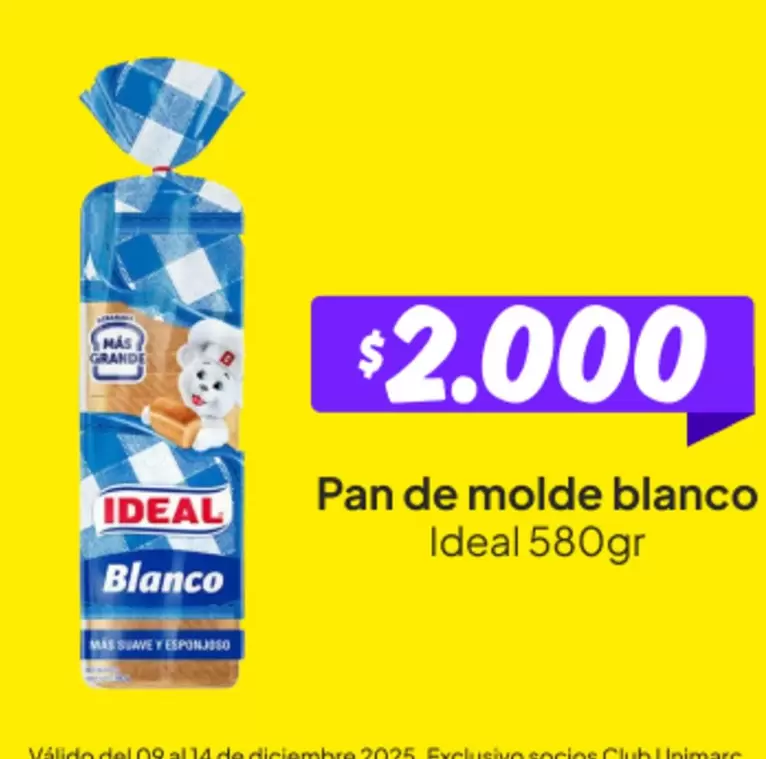 Ideal - Pan De Molde Blanco