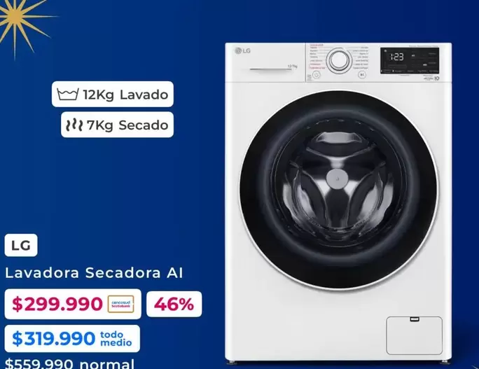 LG - Lavadora Secadora Al