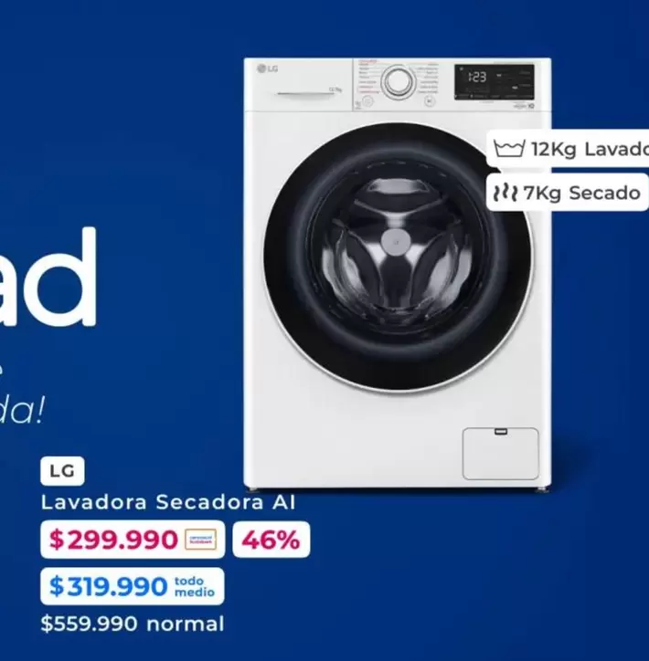 LG - Lavadora Secadora Al