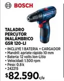 Bosch - Taladro Percutor Inalámbrico Gsr 120-li