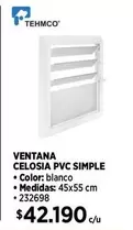Ventana Celosia Pvc Simple