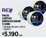 Rexona - Pack Cintas Enmascarar 3 Und