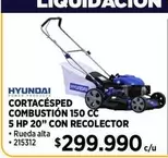 Hyundai - Cortacesped Combustion 150 Cc 5 Hp 20" Con Recollector