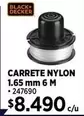 Black & Decker - Carrete Nylon 1.65 Mm 6 M
