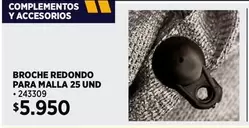 Broche Redondo Para Malla 25 Und