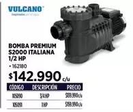 HP - Bomba Premium S2000 Italiana 1/2 Hp