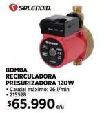 Splendid - Bomba Recirculadora Presurizadora