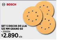 Bosch - Set 5 Discos De Lija Grano 60