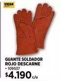 Guante - Soldador Rojo Descarne