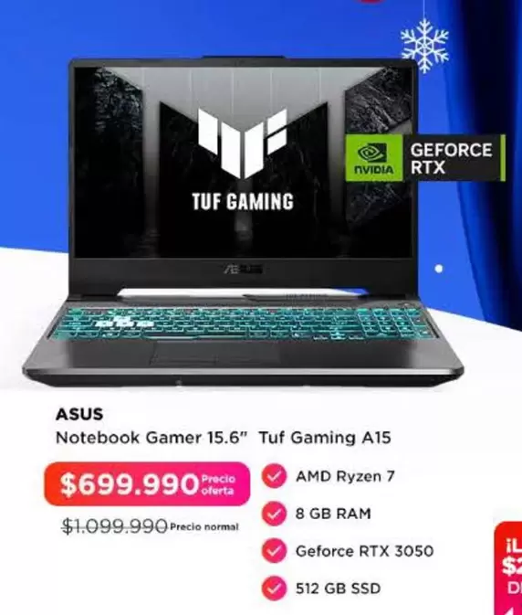 Asus - Notebook Gamer 15.6" Tuf Gaming A15