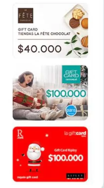 Gift Card, Tiendas La Fete Chocolat