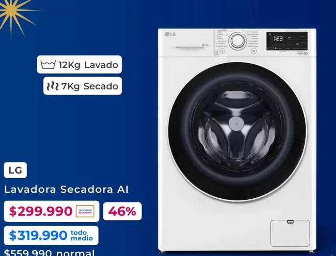 LG - Lavadora Secadora Al