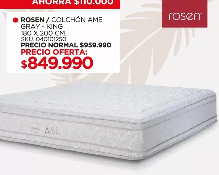 Rosen - rosen / colchon ame gray /king 1BKX 220 cm