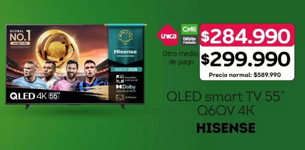 Hisense - Qled Smart Tv 55 Q60v 4k