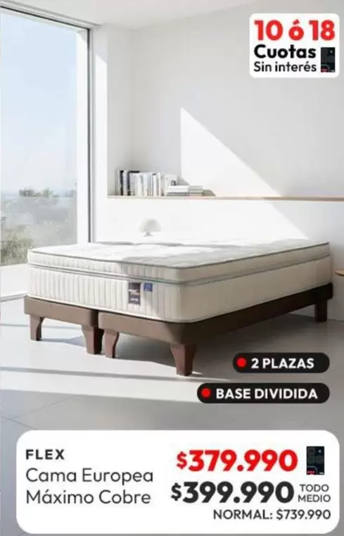 Flex - cama Europea Máximo Cobre