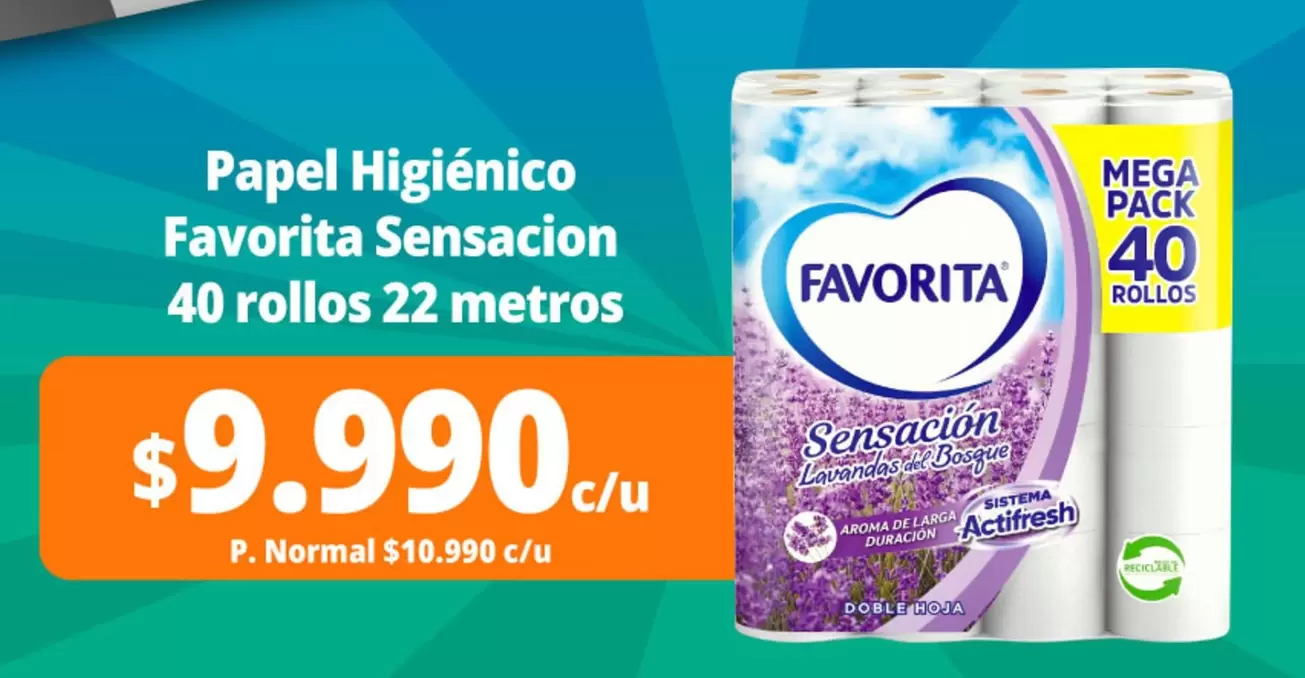 Favorita - Papel Higiénico Sensacion