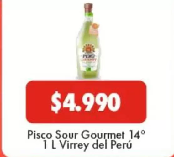 Gourmet - Pisco Sour  14° 1 L Virrey Del Perú