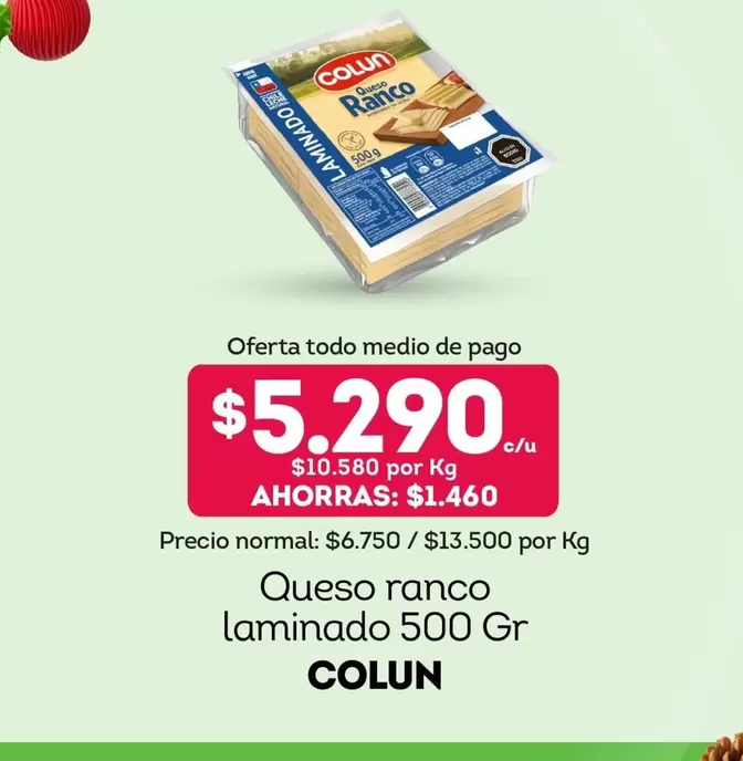 Colun - Queso Ranco Laminado