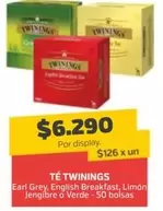 Twinings - Grey, English Breakfast, Limon Jengibre O Verde