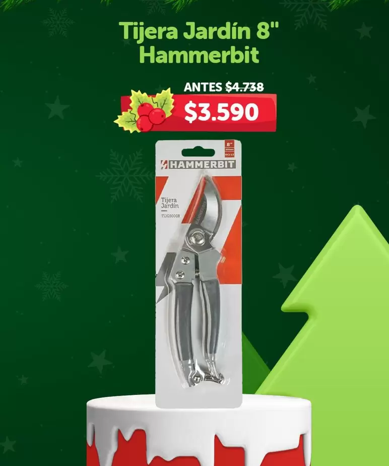 Tijera Jardín 8" Hammerbit