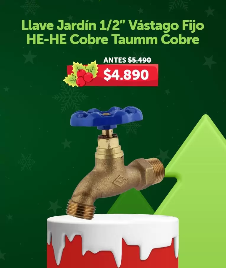 Llave Jardin 1/2" Vastago Fijo