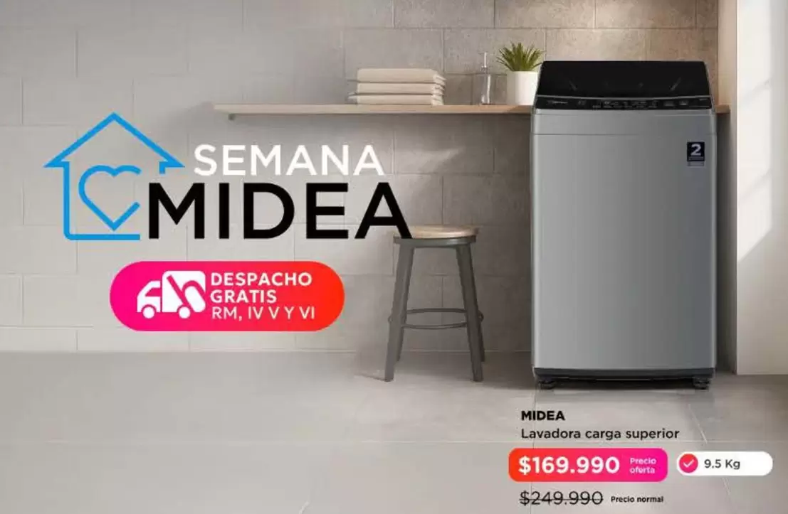 Midea - Lavadone Carga Superior