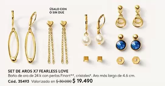 Set De Aros X7 Fearless Love