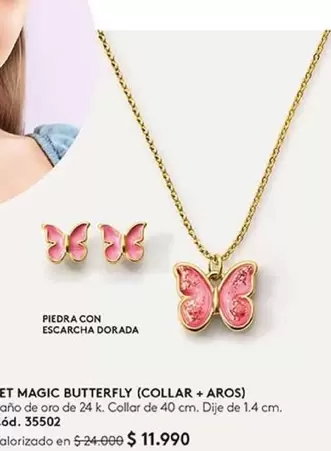 Dorada - Et Magic Butterfly (Collar + Aros)