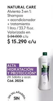 Care+ - Alviento 3 En 1 Shampoo + Acondicionador + Tratamiento
