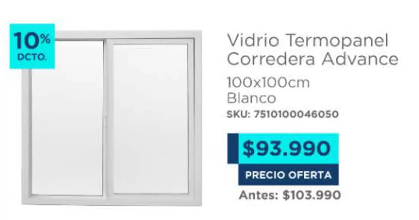 Vidrio Termopanel Corredera Advance