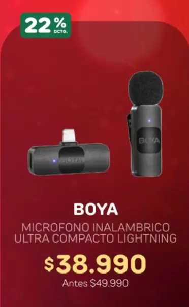 Microfono Inalambrico Ultra Compacto Lightning