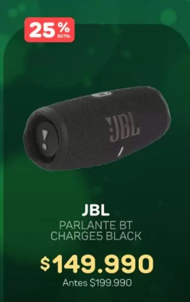 JBL - Parlante Bt Charge5 Black