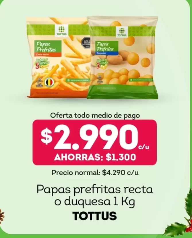 Tottus - Papas Prefritas Recta O Duquesa