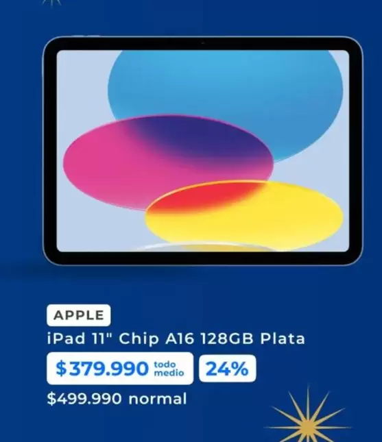 Apple - ipad 11" chip A16 128GB Plata