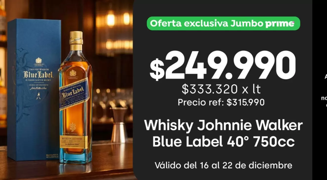 Johnnie Walker - Whisky Blue Label 40° 750cc