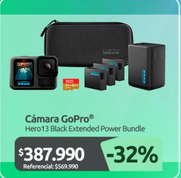 Power - Cámara GoPro Hero 13 Black Extended Bundle