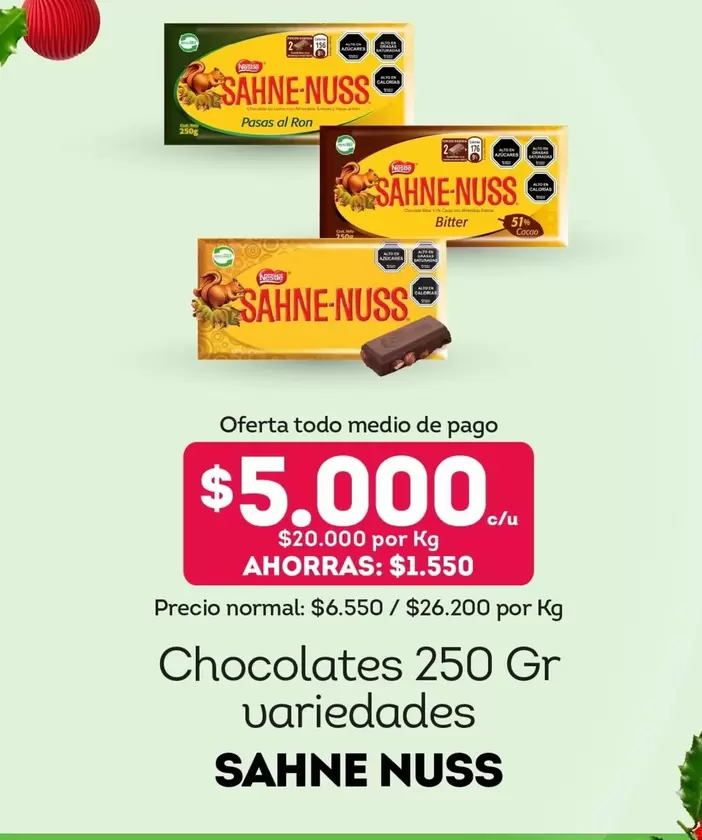 Sahne Nuss - Chocolates Variedad