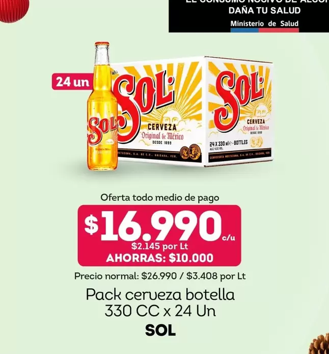 Sol - Pack Cerveza Botella