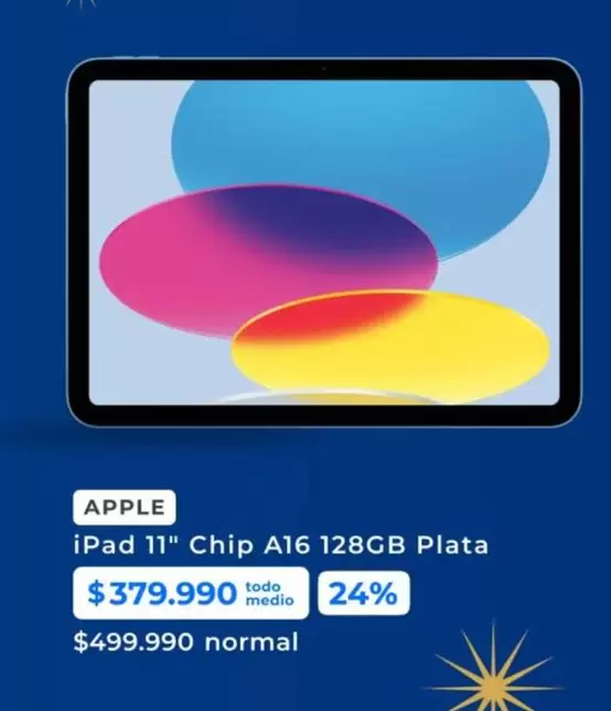Apple - iPad 11" Chip A16 128GB Plata