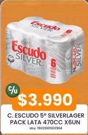 Escudo -  5° Silver Lager Pack Lata