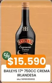 Baileys -  17° 750cc Crema Irlandesa