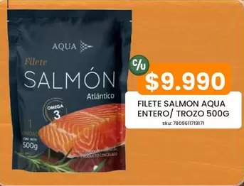 Omega - Filete Salmon Aqua Entero/ Trozo
