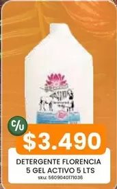 Florencia - Detergente  5 Gel Activo 5 Lts