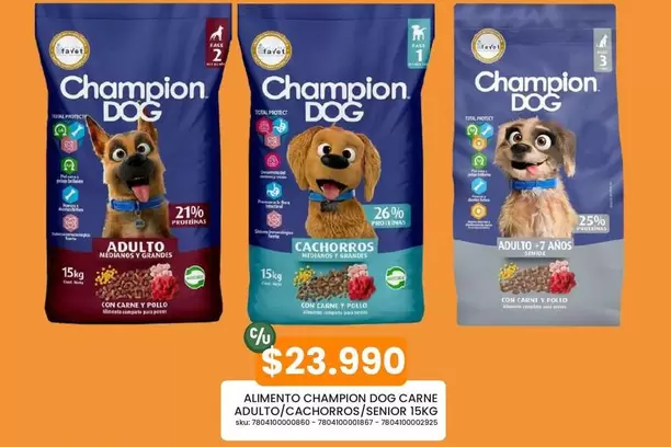 Champion Dog - Alimento  Carne Adulto/Gigack
